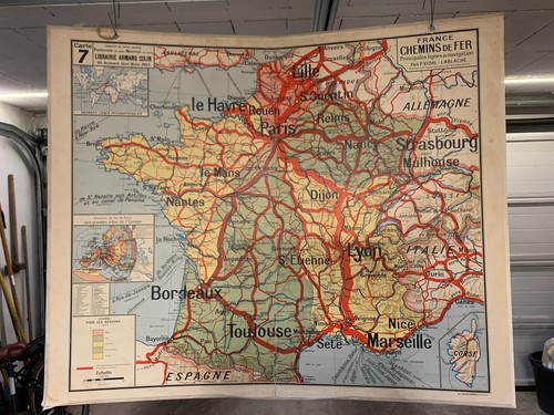 Ancienne affiche carte - ancienne,