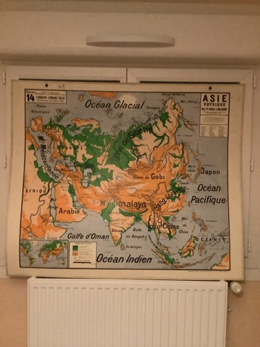 Carte géographique scolaire - géographique,
