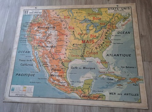 Ancienne carte scolaire - carte,