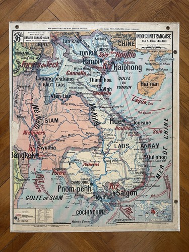 Carte affiche scolaire vidal - affiche,